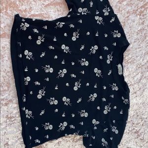 Cute black and white sunflower shirt